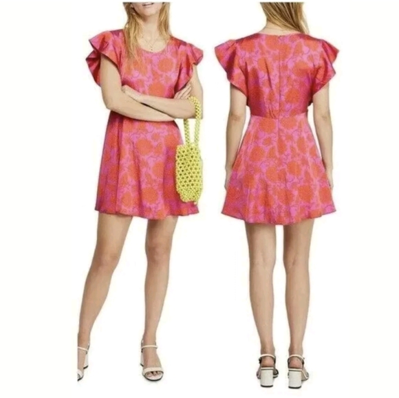 Free People Electric Posie Floral Mini Dress m24 - Picture 3 of 8